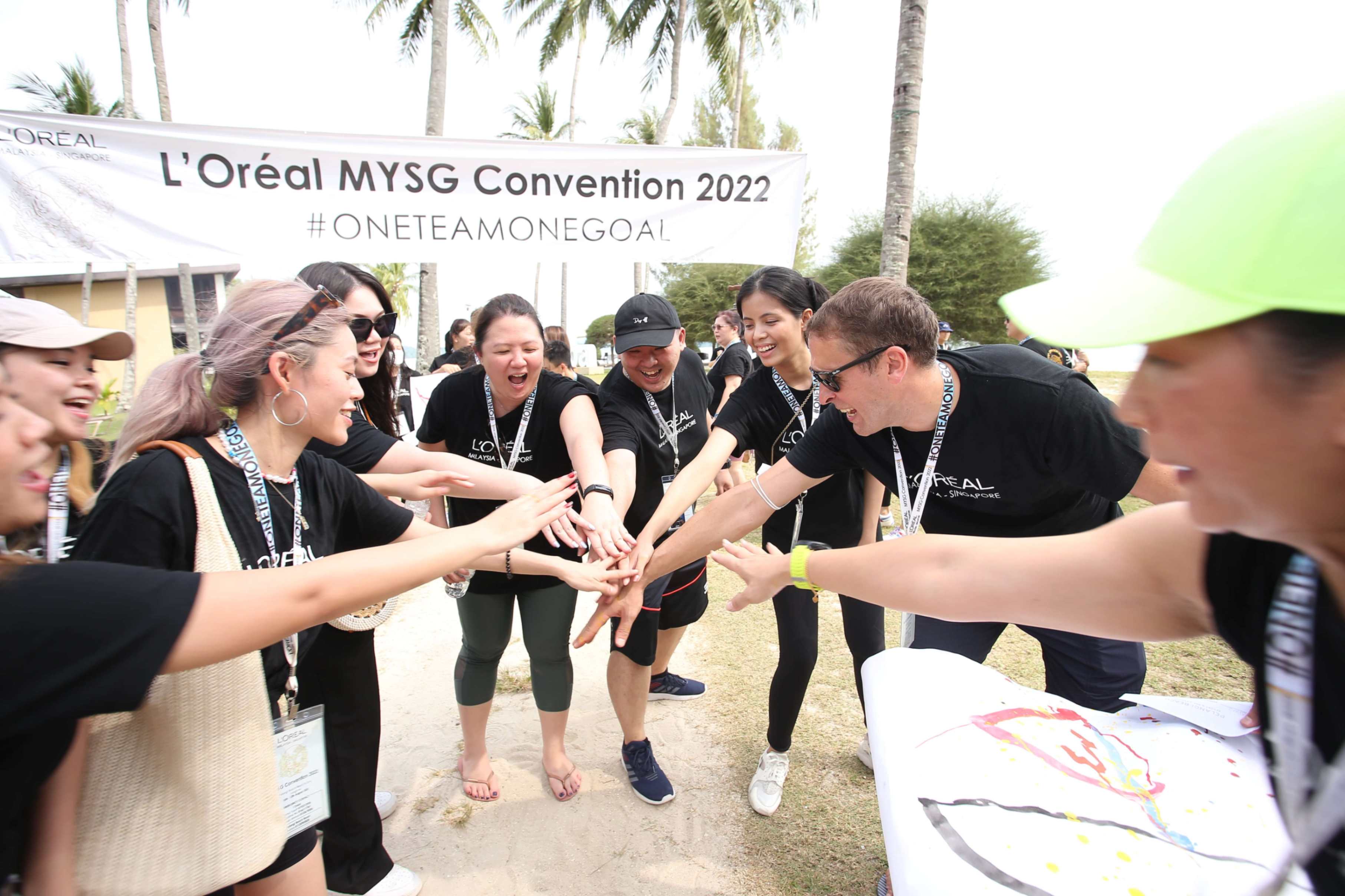 Our high-spirited employees together with our Managing Director, Tomas Hruska in action at L'Oréal Annual Convention 2022 Team Building!